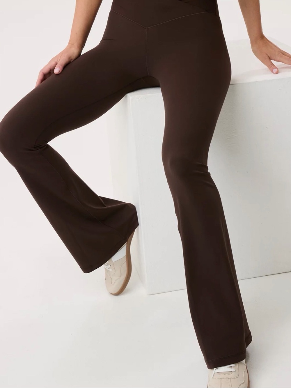 Aerie Bundle of 2 Chocolate Brown High-Rise Flare Pants+ Blue Skort size XS